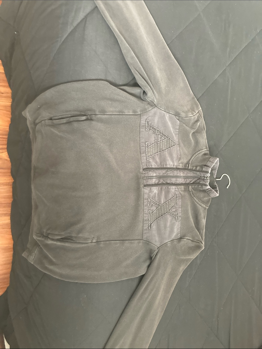 Armani Exchange Kids Gray Zip-Up Sweatshirt